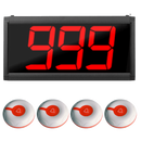 Display oproepsysteem: display + belknop - ZJ-39 + 4x YK500-1N-R