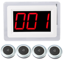 Display oproepsysteem: display + belknop - ZJ-46 + 4x TC500-1W