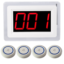 Display oproepsysteem: display + belknop - ZJ-46 + 4x TC500-1W