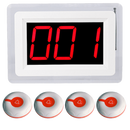 Display oproepsysteem: display + belknop - ZJ-46 + 4x YK500-1N-R