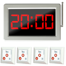 Display oproepsysteem: display + belknop - ZJ-46S + 4x SYT500-3