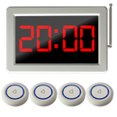 Display oproepsysteem: display + belknop - ZJ-46S + 4x TC500-1W