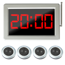 Display oproepsysteem: display + belknop - ZJ-46S + 4x TC500-2W