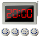 Display oproepsysteem: display + belknop - ZJ-46S + 4x TC500-2W