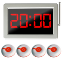 Display oproepsysteem: display + belknop - ZJ-46S + 4x YK500-1N-R