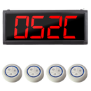 Display oproepsysteem: display + belknop - ZJ-49 + 4x TC500-3W-E