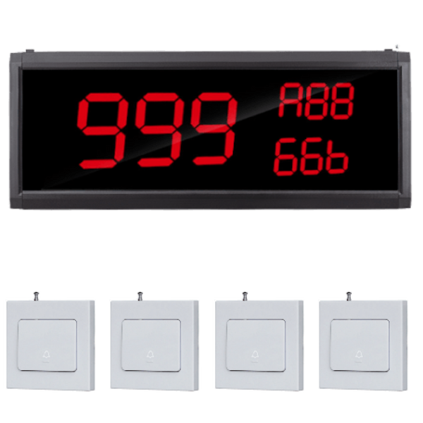 Display oproepsysteem: display + belknop - ZJ-82 + 4x SYT1000-1