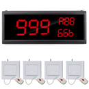 Display oproepsysteem: display + belknop - ZJ-82 + 4x SYT1000-1S