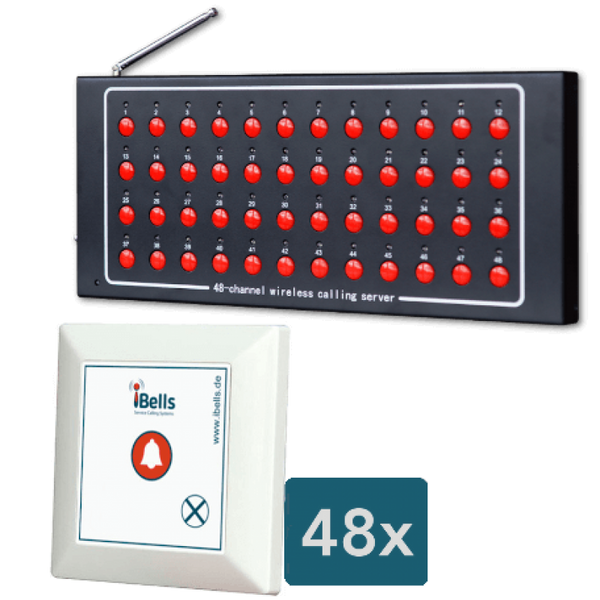 Display oproepsysteem: display + belknop - ZJ-48 + 48x SYT500-2