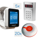 keukenroepsysteem 5 horloges 20 belknoppen