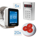 Oproepsysteem: Handpagers + Oproepzender - 5x RW6-B + TSYK-JP999 + 20x YK500-3N