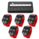 Draadloos waterdicht oproepsysteem: handpager + oproepzender - 5x CS200F-B + CSE6